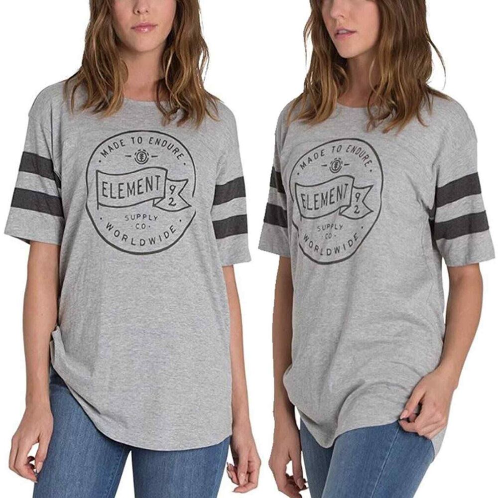 Element Eden Flag Football Varsity Tee Gray Small